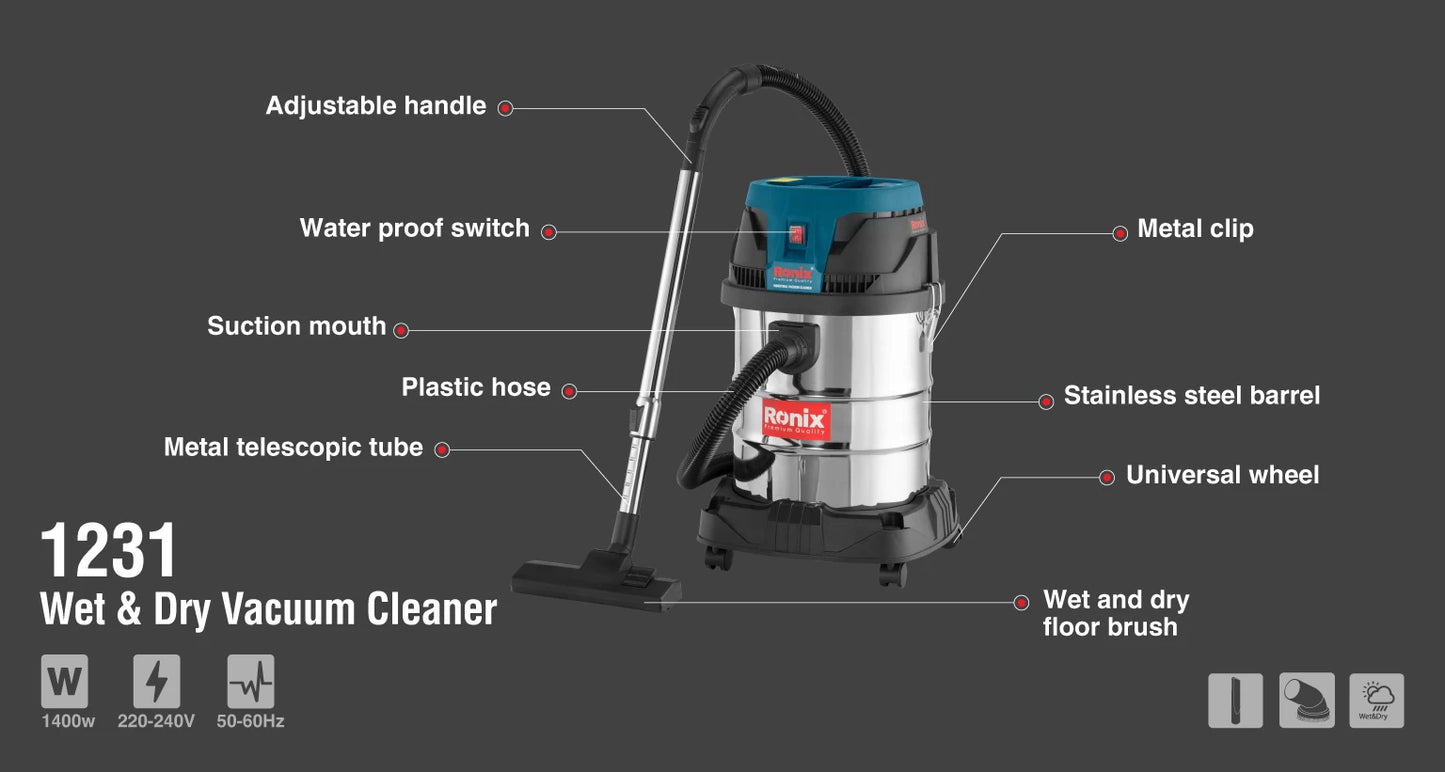 [1231] Aspiratore 1400W-30L
