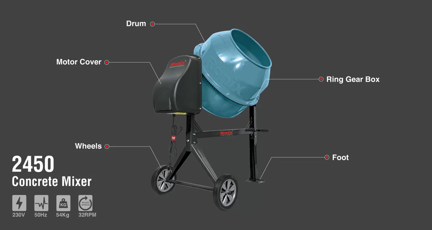 [2450] Betoniera 850W-200L