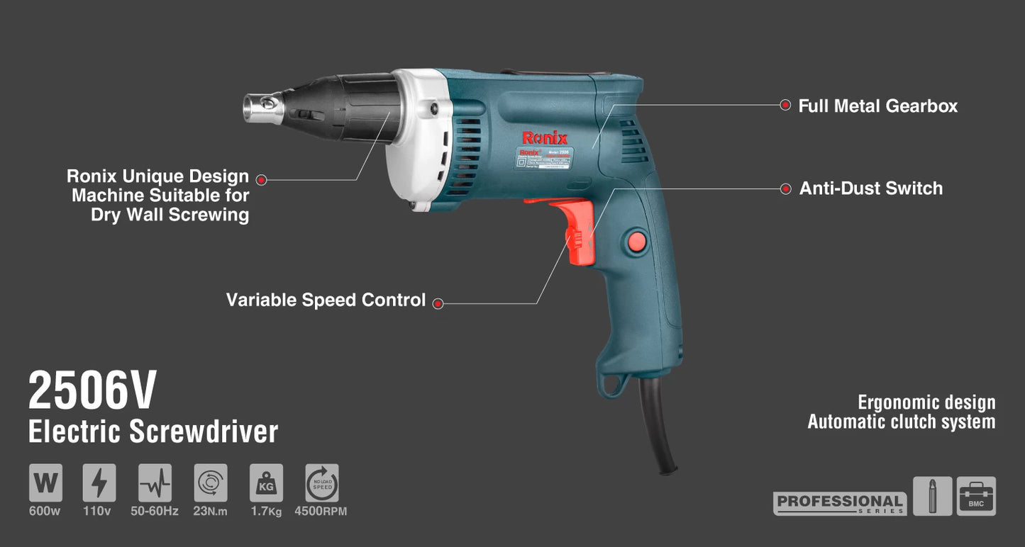 [2506V] Cacciavite elettrico per cartongesso 600w-110V