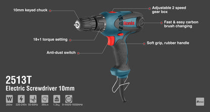 [2513T] Cacciavite Elettrico 280W-36N.m