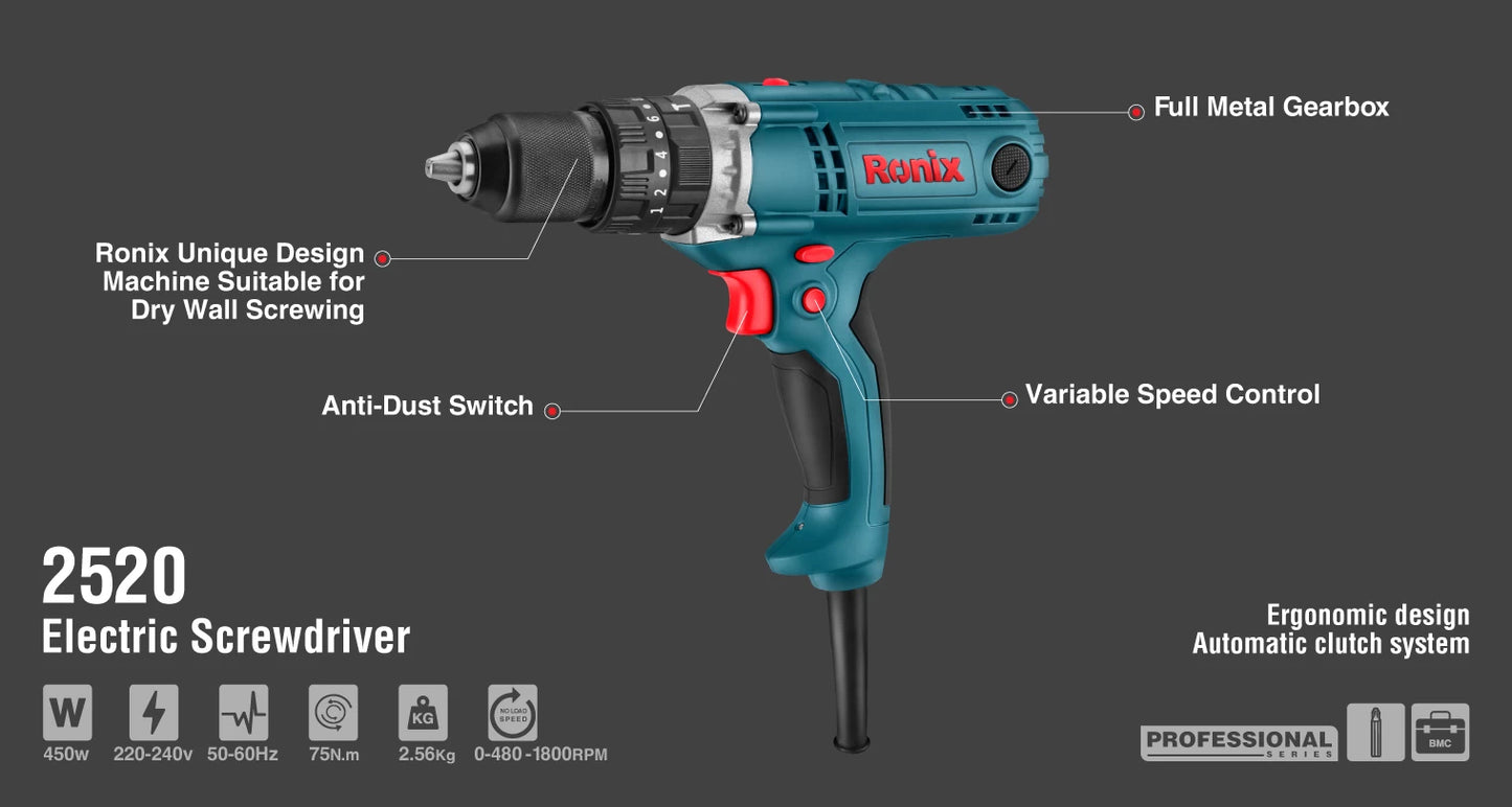 [2520] Cacciavite elettrico a impulsi 450W-75 N.m