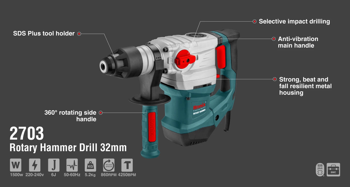 [2703] Martello Rotativo 1500W-32mm