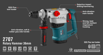 [2707] Martello Rotativo 1500W-36mm