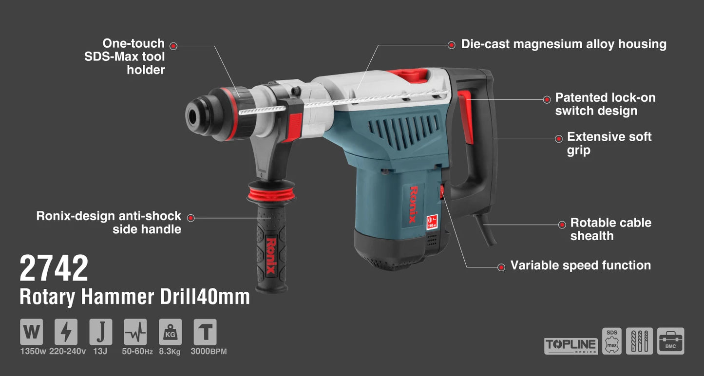 [2742] Martello Rotativo 1350W-40mm