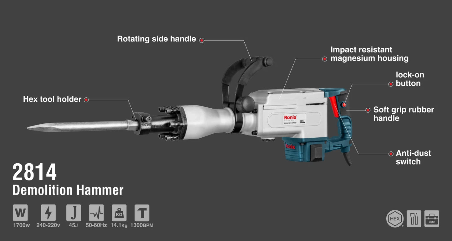 [2814] Martello Demolitore 1700W-14.1Kg