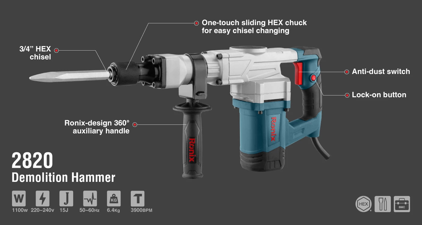 [2820] Martello Demolitore 1200W-6.4kg