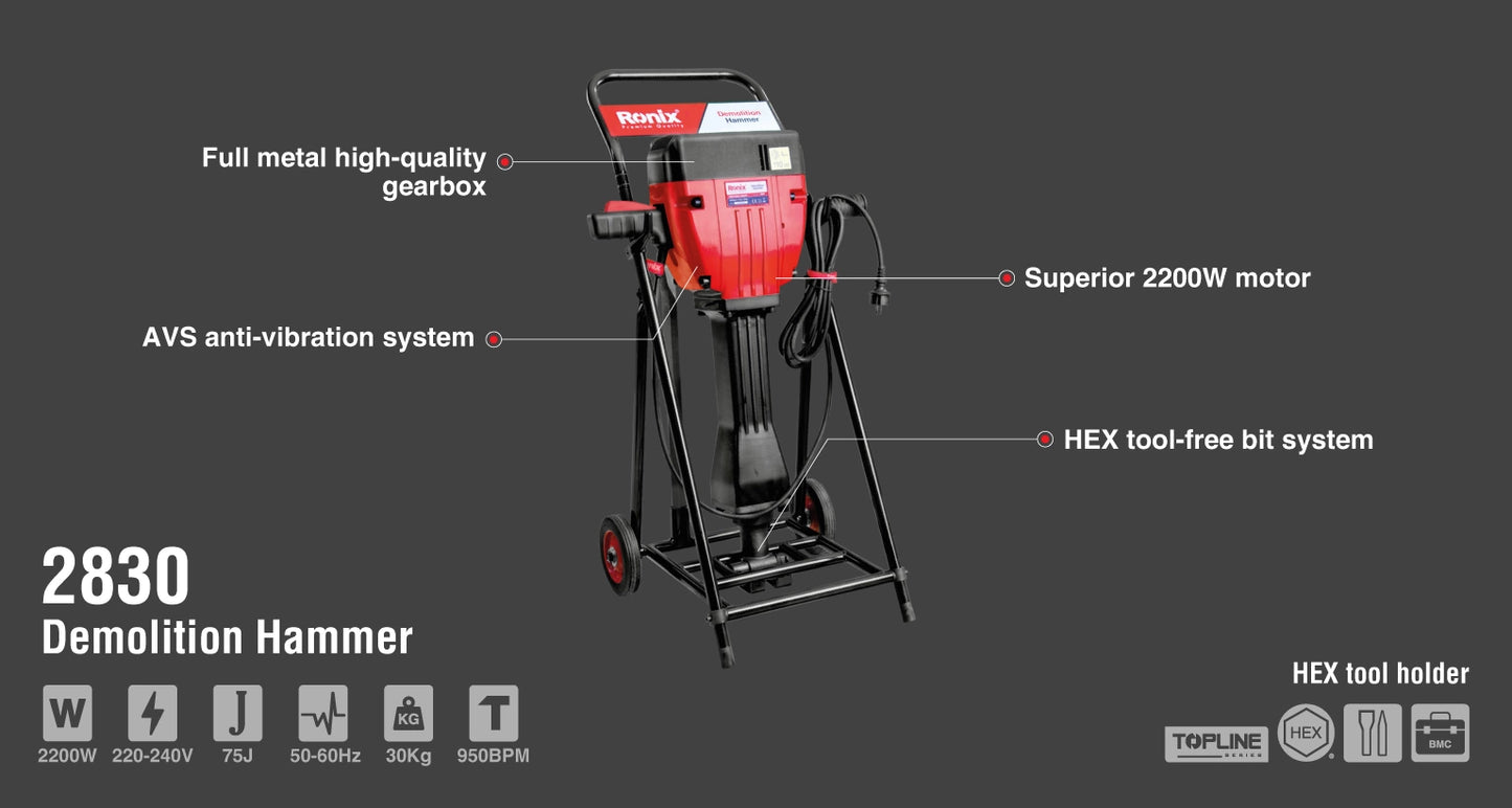 [2830] Martello Demolitore 2200W-30Kg