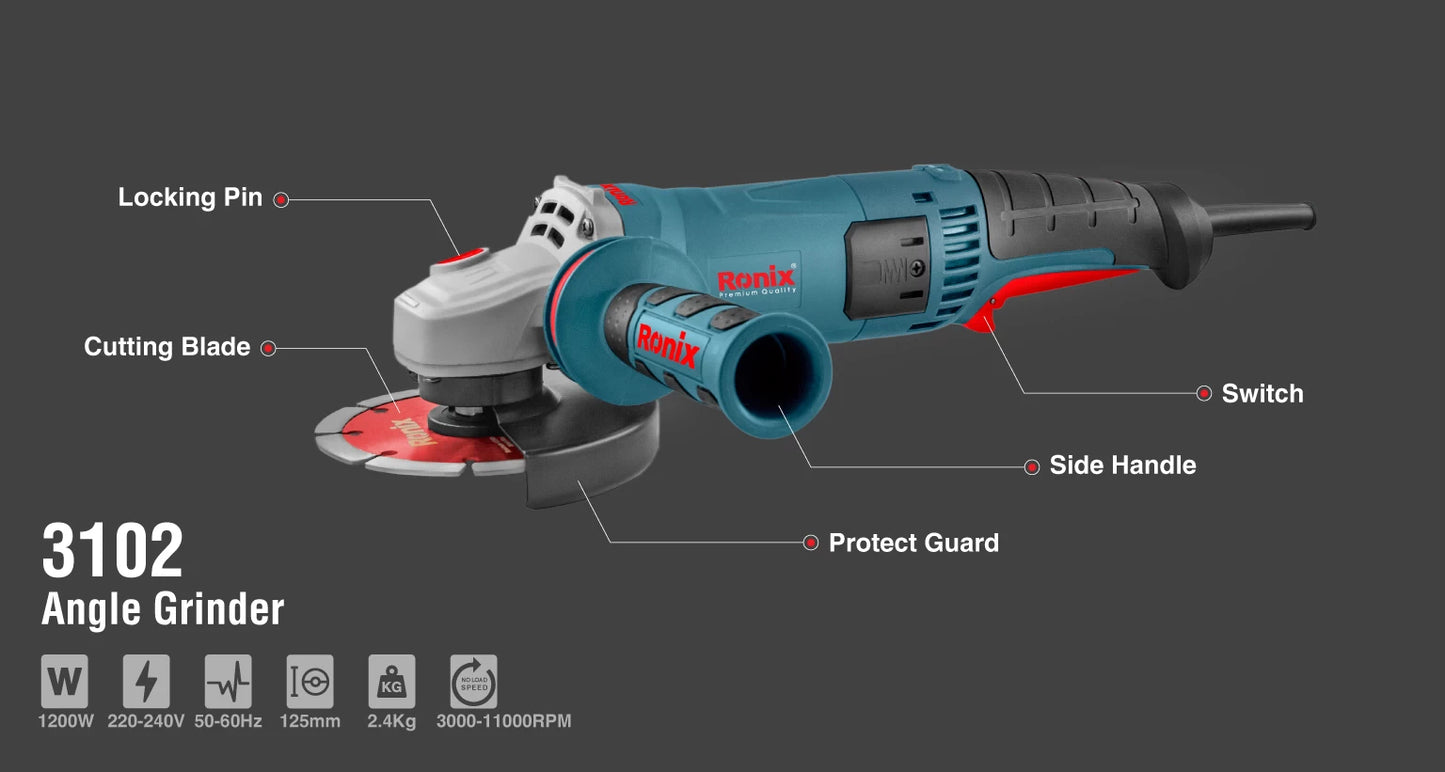 [3102] Mini Smerigliatrice Angolare 1200W