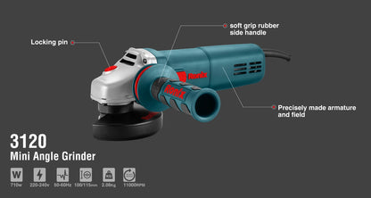[3120] Mini Smerigliatrice Angolare 710W- 100/115mm