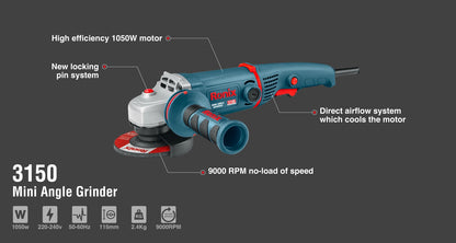 [3150] Mini Smerigliatrice Angolare 1050-115mm-9000 RPM