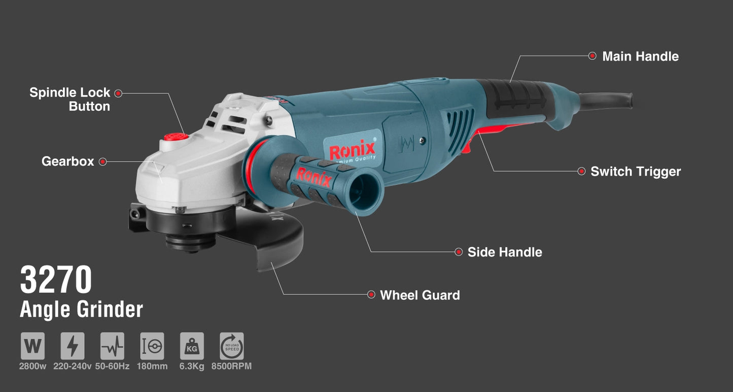 [3270] Smerigliatrice Angolare 2800W- 180mm
