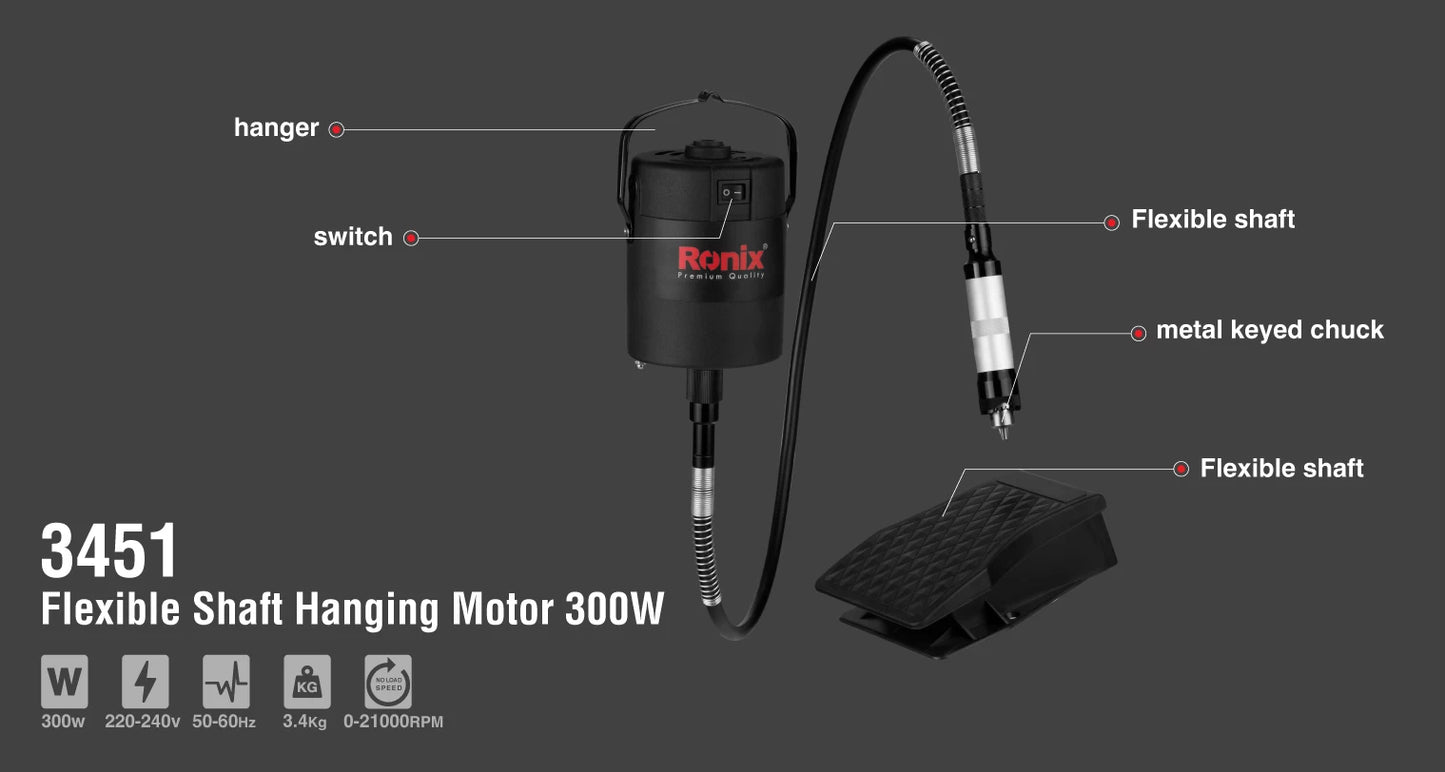 [3451] Motore a sospensione con albero flessibile 300W