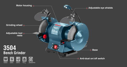 [3504] Smerigliatrice da Banco, 520W, 8*200*20mm