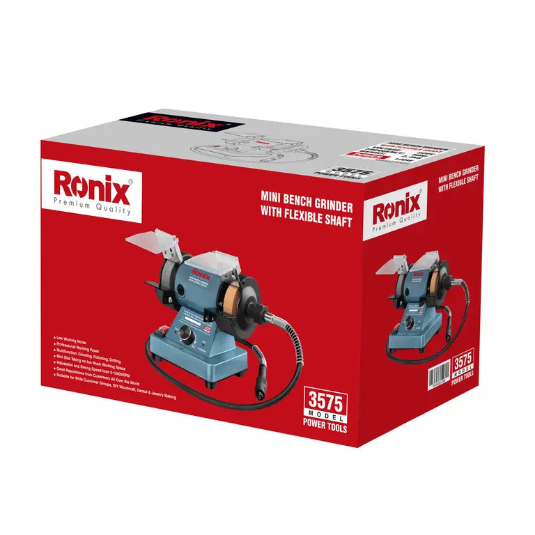 [3575] Mini mola da banco con albero flessibile 120W-75mm