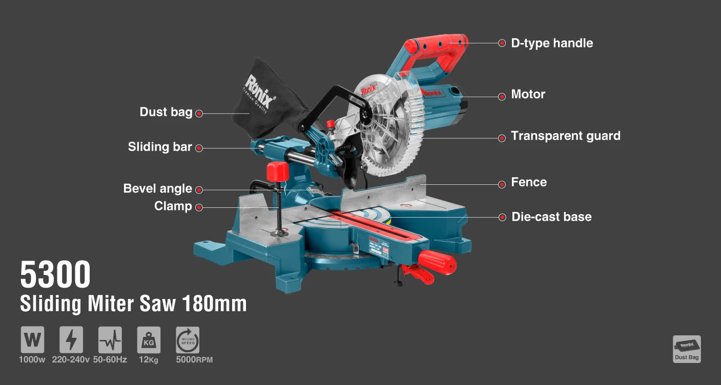 [5300] Segatrice a Nastro Scorrevole 1000W-180mm