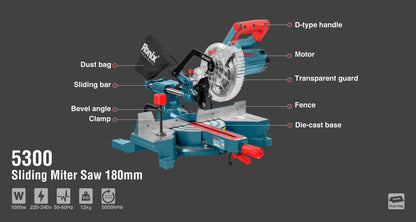 [5300] Segatrice a Nastro Scorrevole 1000W-180mm