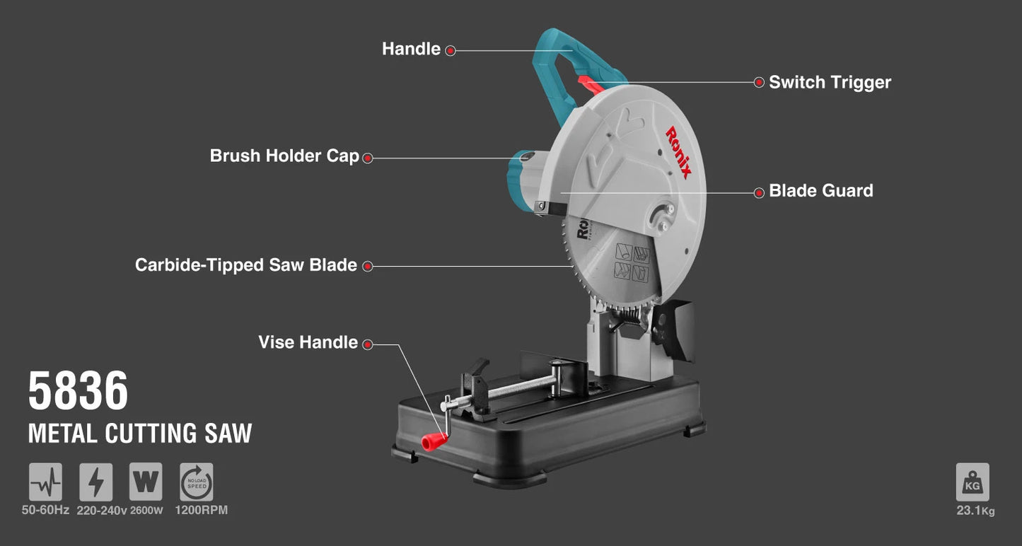 [5836] Segatrice per il taglio dei metalli 2600W-355mm