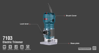 [7103] Trimmer Elettrico per Legno 510W-6mm