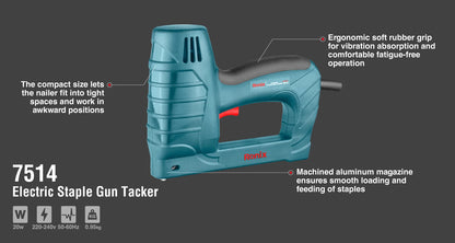 [7514] Pistola per Graffette Elettrica Tacker20W