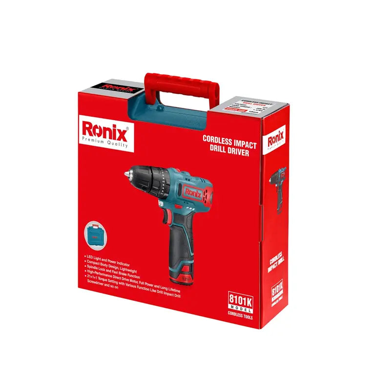 [8101K] Kit di avvitatore a percussione cordless 12V 10mm-28N.m