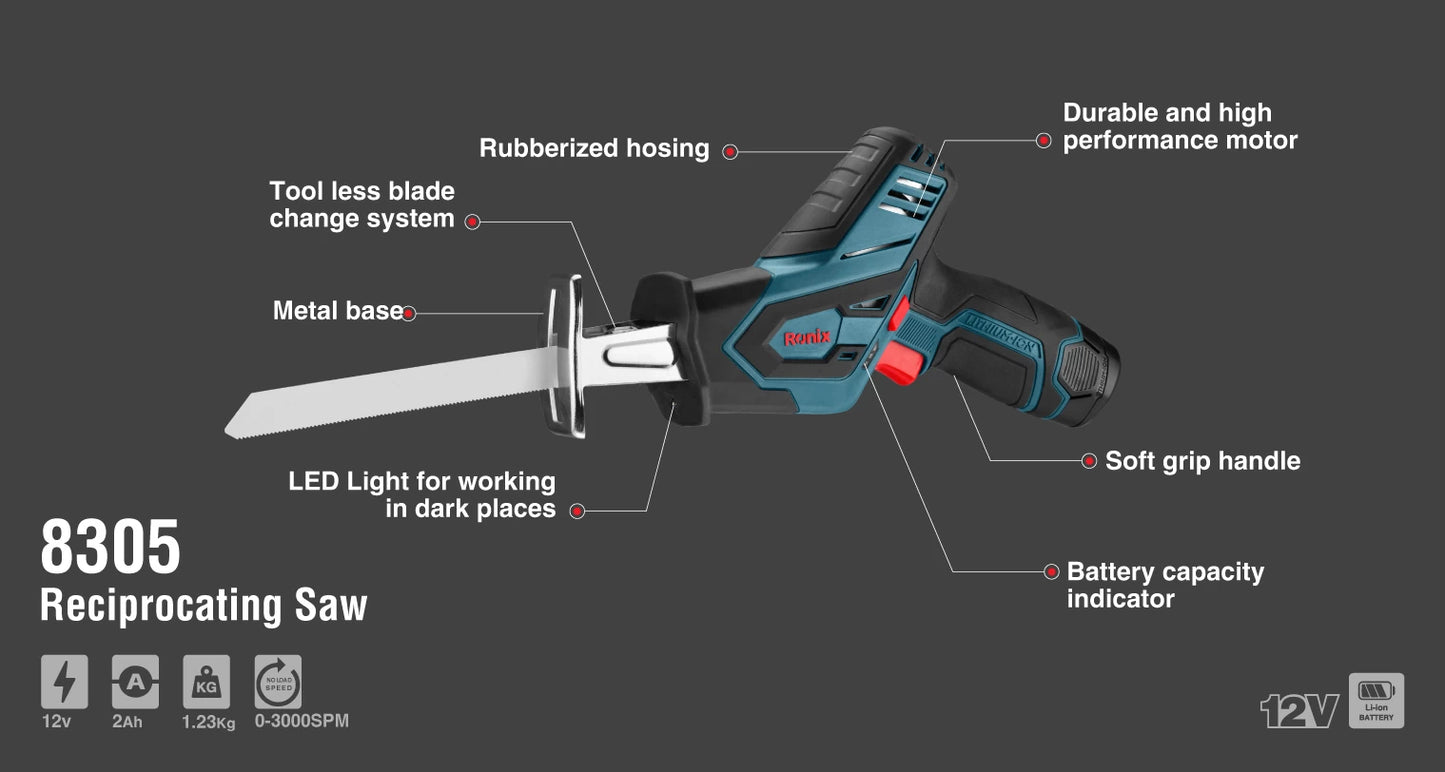 [8305] Seghetto alternativo 12V Cordless 15MM
