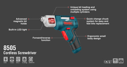 [8505] Cacciavite Cordless 3.6V 3N.m-BMC