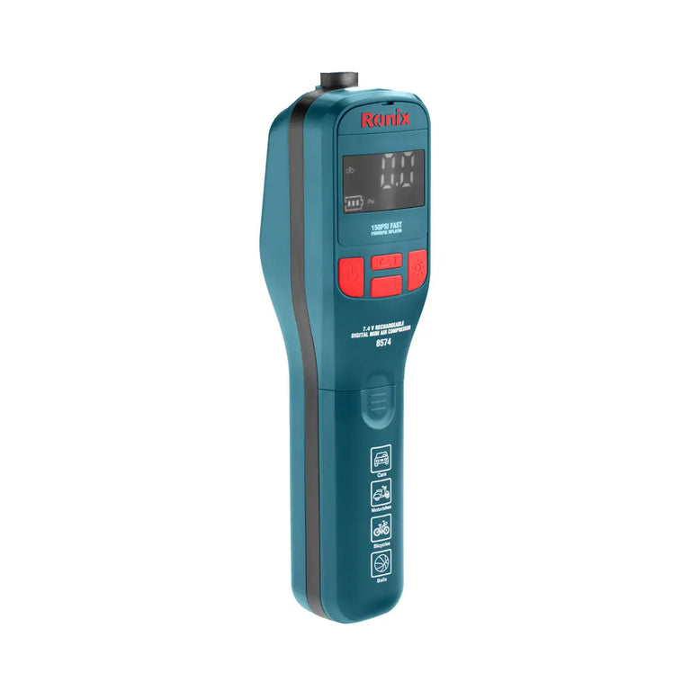 [8574] Compressore d'Aria Mini Digitale Ricaricabile 7.4V