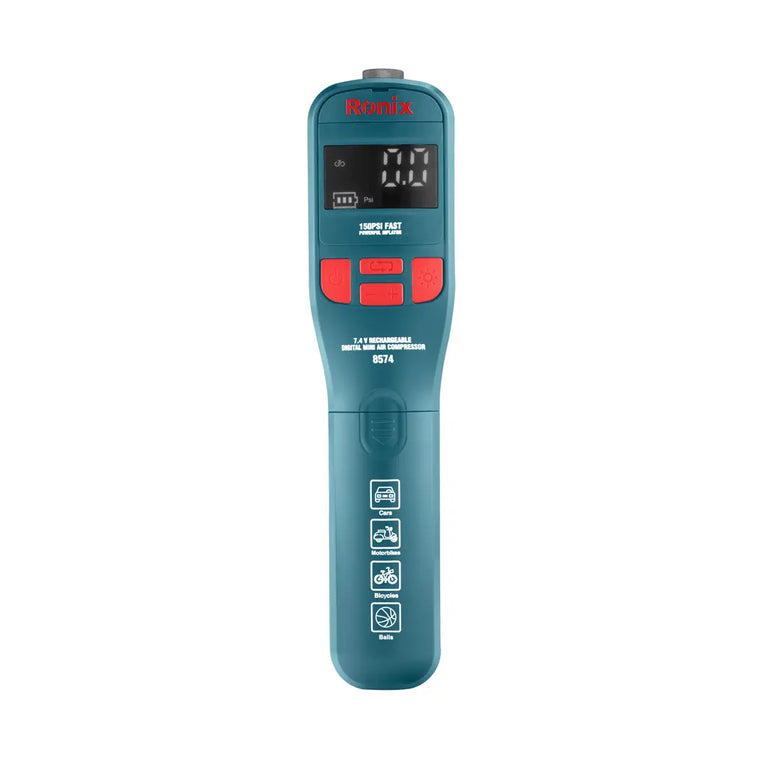 [8574] Compressore d'Aria Mini Digitale Ricaricabile 7.4V