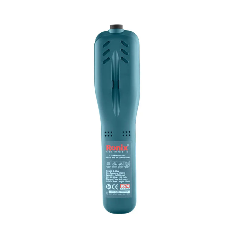 [8574] Compressore d'Aria Mini Digitale Ricaricabile 7.4V