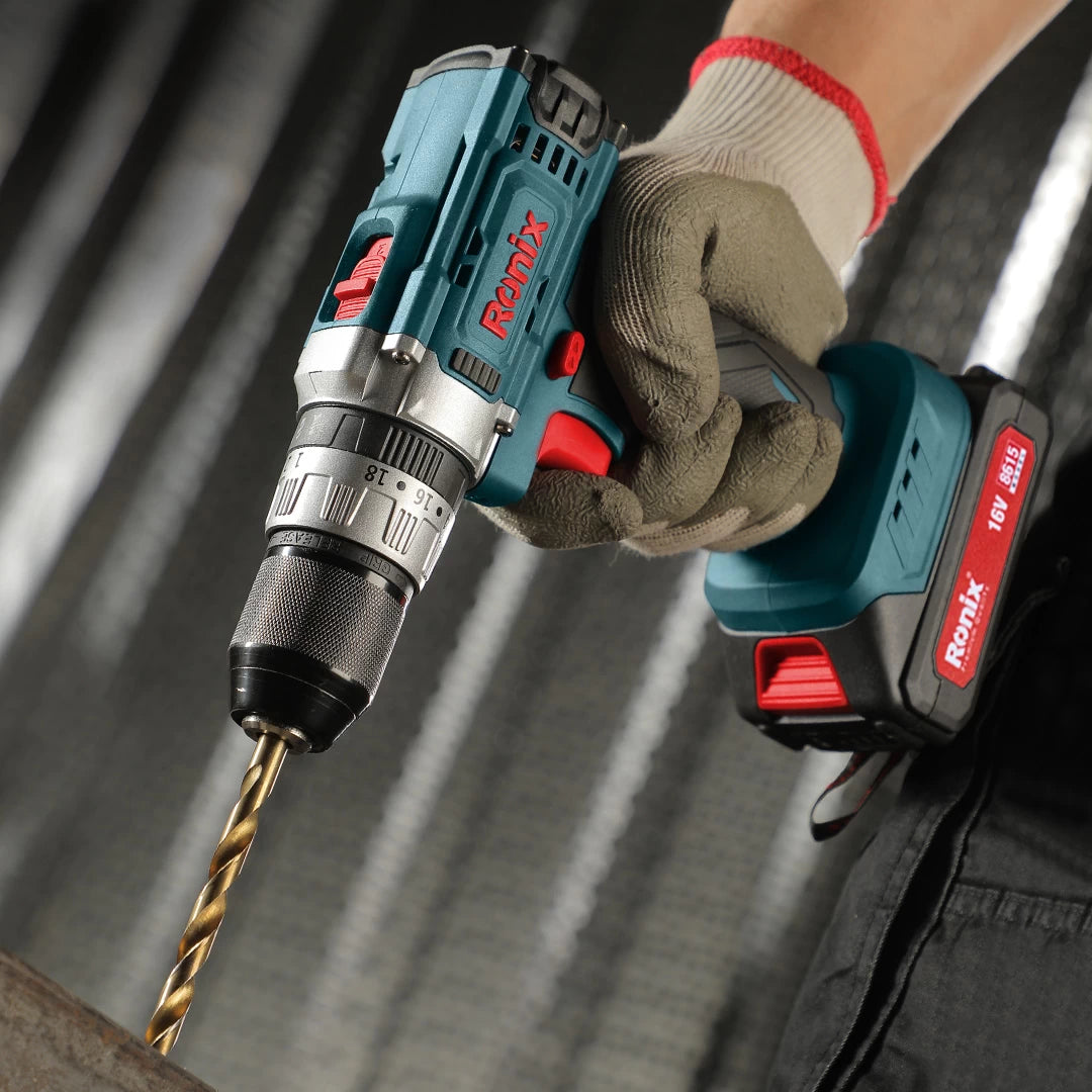 [8615] Trapano avvitatore a percussione cordless 16v 10mm-32N.m
