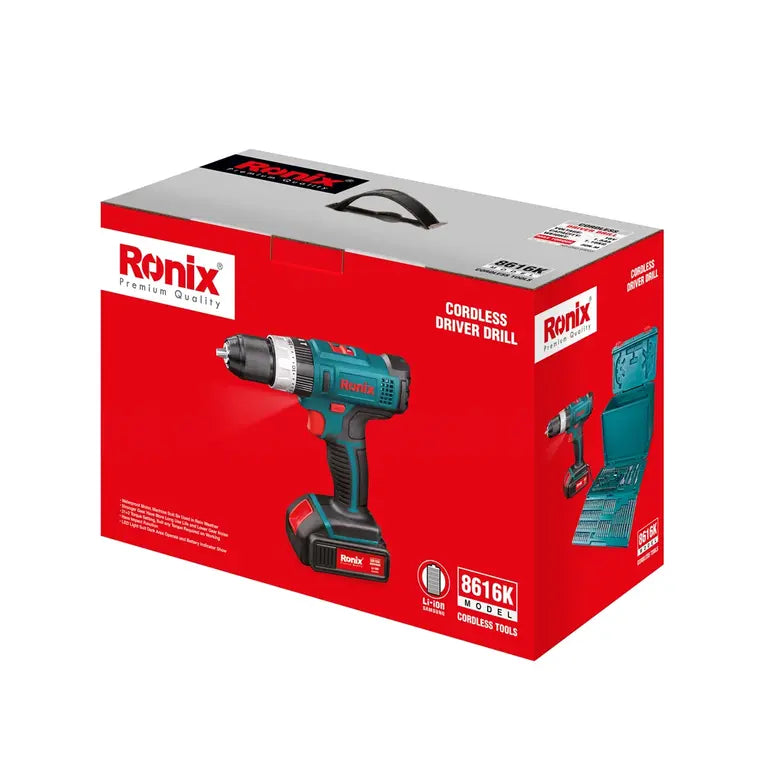 [8616K] Kit di avvitatore a percussione cordless 16v 10mm-30N.m