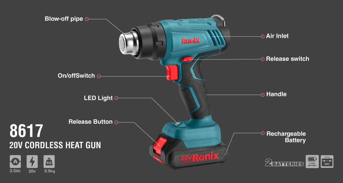 [8617] Pistola termica Cordless 20V