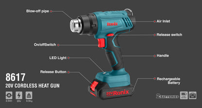 [8617] Pistola termica Cordless 20V