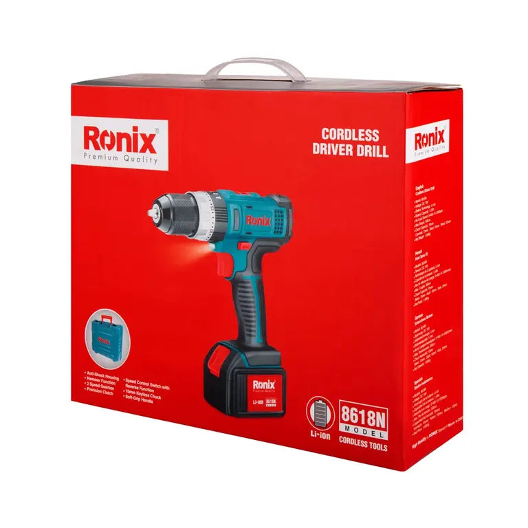 [8618N] Trapano avvitatore 18V Cordless 10mm-35N.m