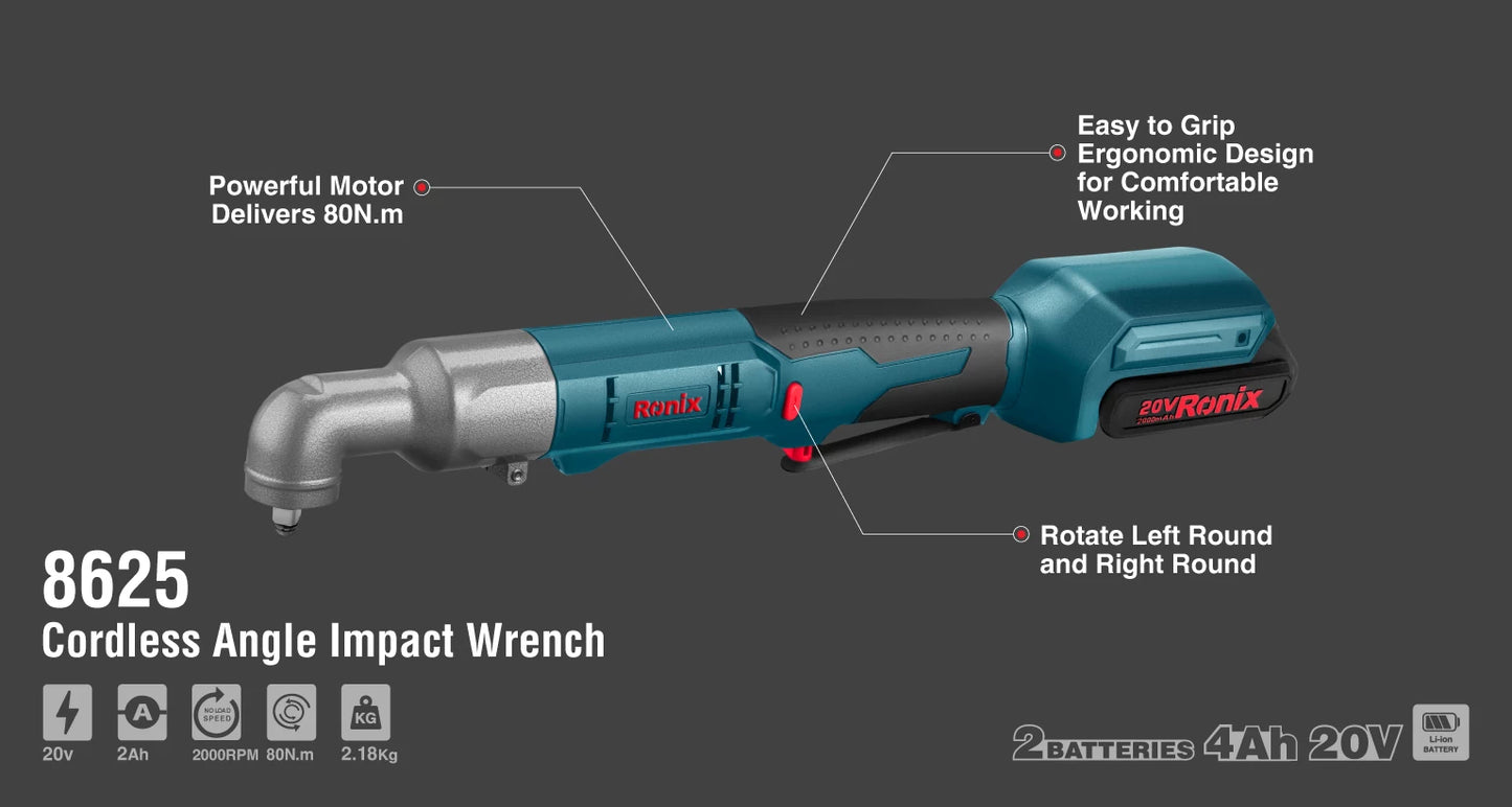 [8625] Chiave a impulsi angolare cordless 20V
