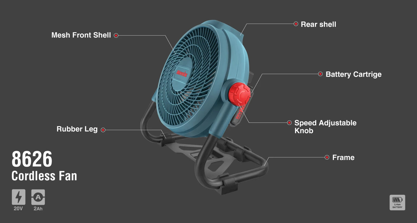 [8626] 20V Ventilatore Cordless