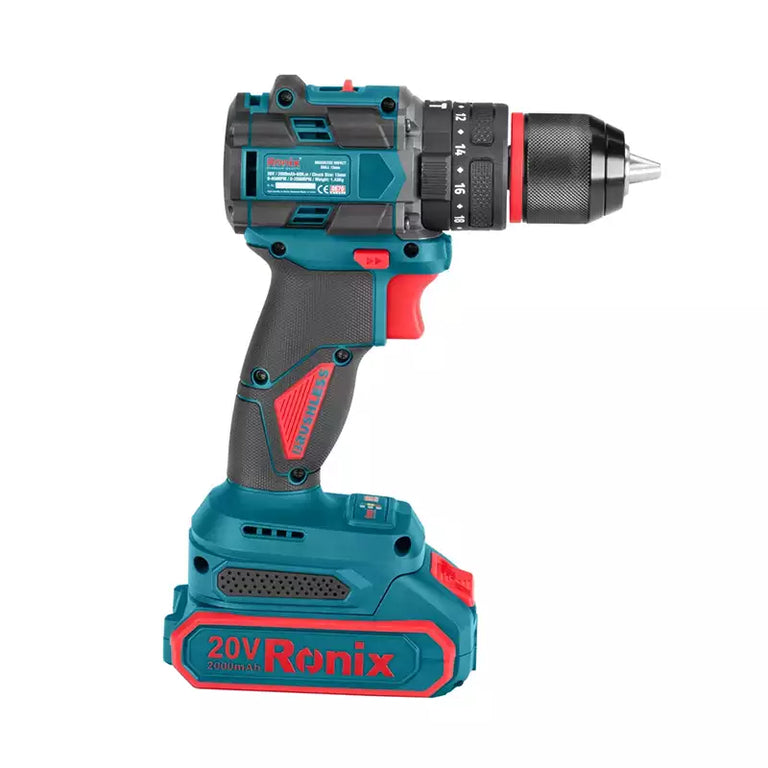 [8670] Trapano a Percussione 20V Brushless Senza Filo 13m-60N.m