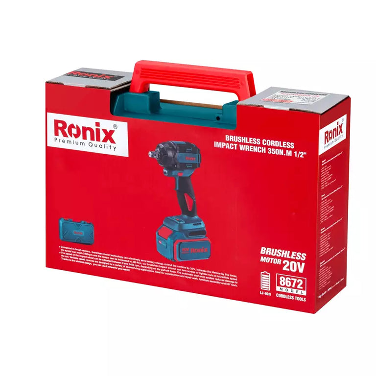 [8672] Chiave a impulsi cordless Brushless 20V 1/2 pollice-350N.m