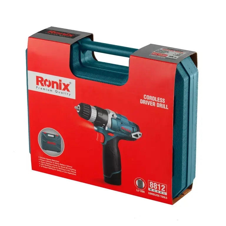 [8812] Trapano Avvitatore 12V Cordless 10mm-30N.m-Seria Tesla