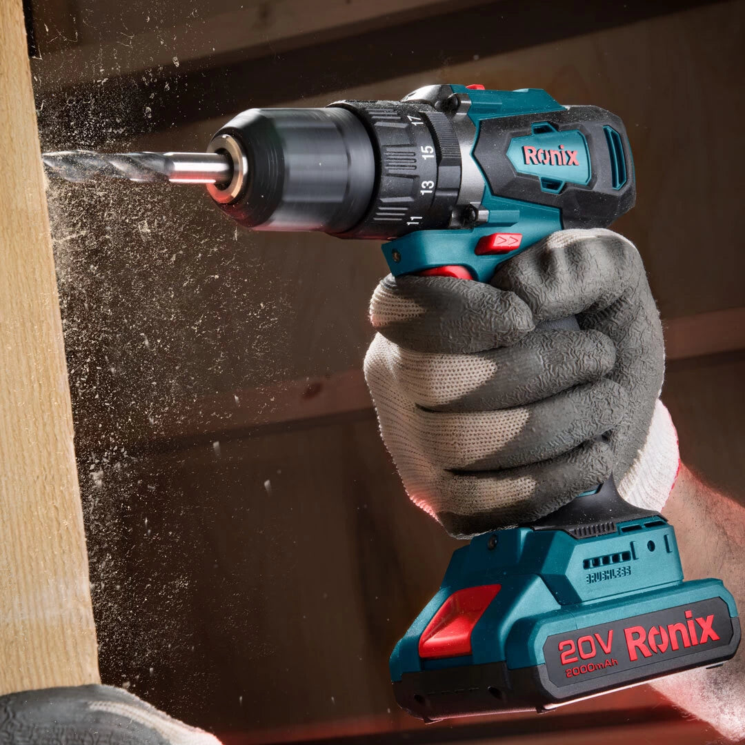 [8900] Trapano a percussione 20V Brushless 13mm-45N.m