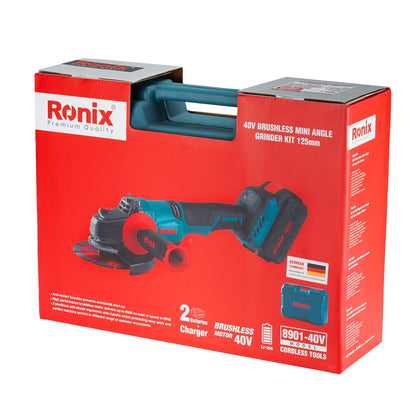 [8901-40V] Kit mini smerigliatrice angolare cordless 40v Brushless 125mm