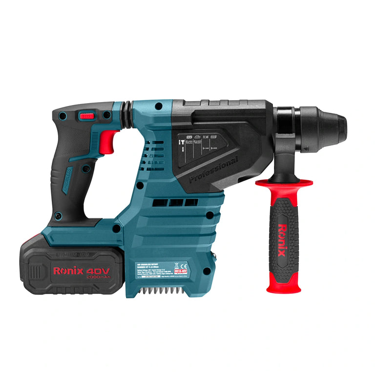 [8910-40V] Kit Martello Rotativo Cordless Brushless 40V 2.4 J – 28 mm