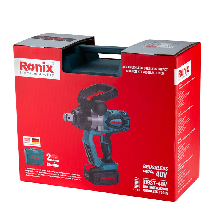 [8937-40V] 40V Brushless Cordless chiave a impulsi Kit 2000 N.m-1 pollice