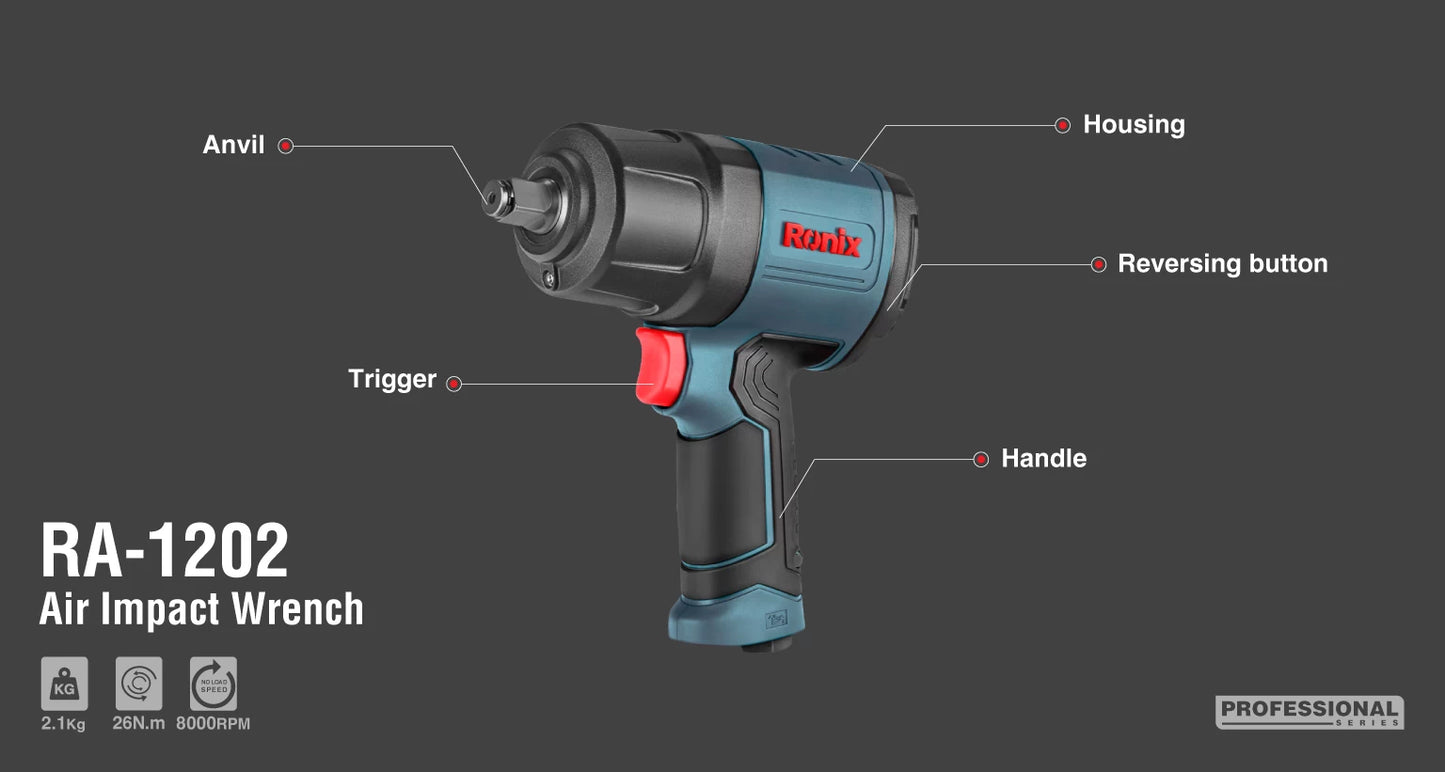 [RA-1202] Chiave a Impulsi 1/2 inch-1150 N.m