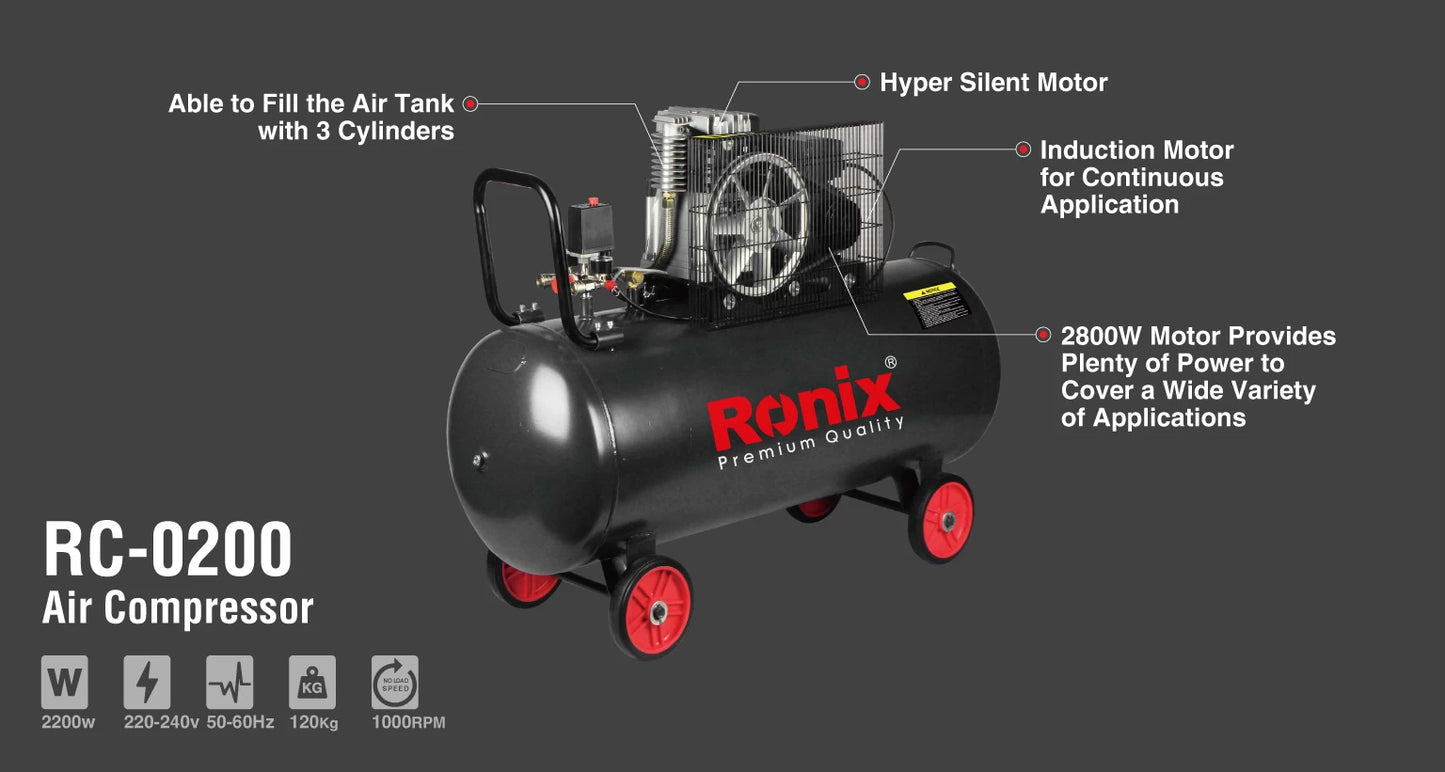[RC-0200] Compressore d'Aria 200L -2200W