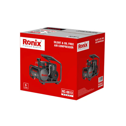 [RC-0613] Compressore d'Aria Silenzioso e Senza Olio 6L-1100W