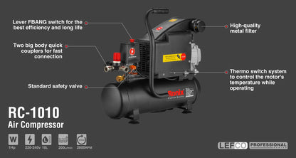 [RC-1010] Compressore d'Aria 10L-1120W