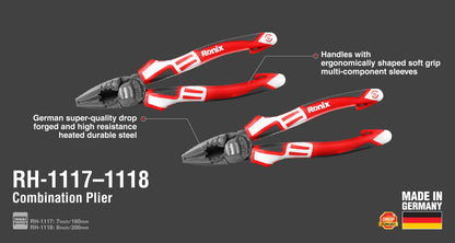 [RH-1118] Pinza Combinata 8 inch Tedesca
