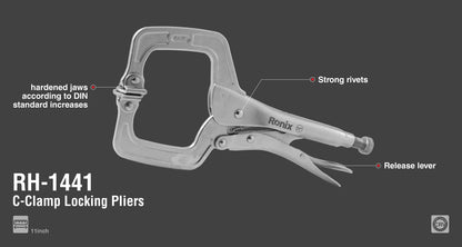 [RH-1441] Pinza a C con Blocco 11 inch