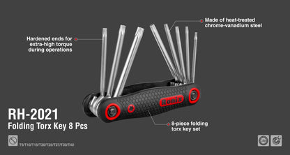 [RH-2021] Set di Chiavi Torx 8 Pcs